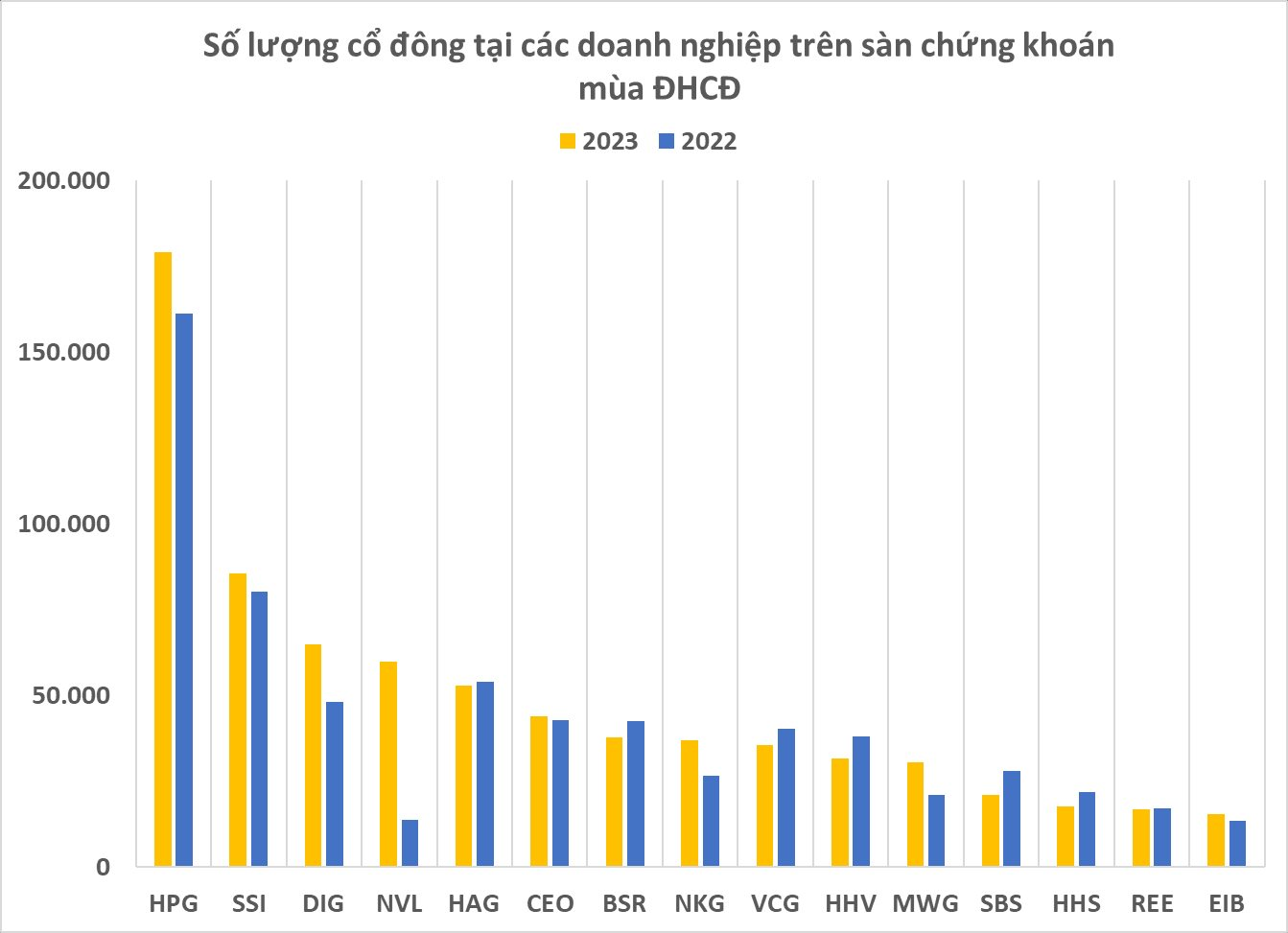 Loạt doanh nghiệp tên tuổi trên sàn chứng khoán kết nạp thêm hàng vạn cổ đông mới, &quot;quán quân&quot; có số lượng ngang ngửa dân một quận tại Hà Nội - Ảnh 1.