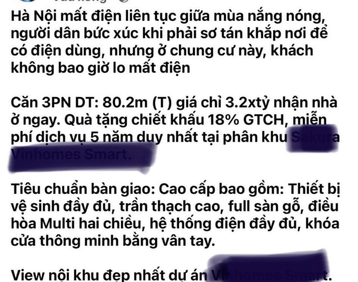 Hà Nội cắt điện triền miên, môi giới đua 'trend' rao bán nhà không lo mất điện - Ảnh 1.